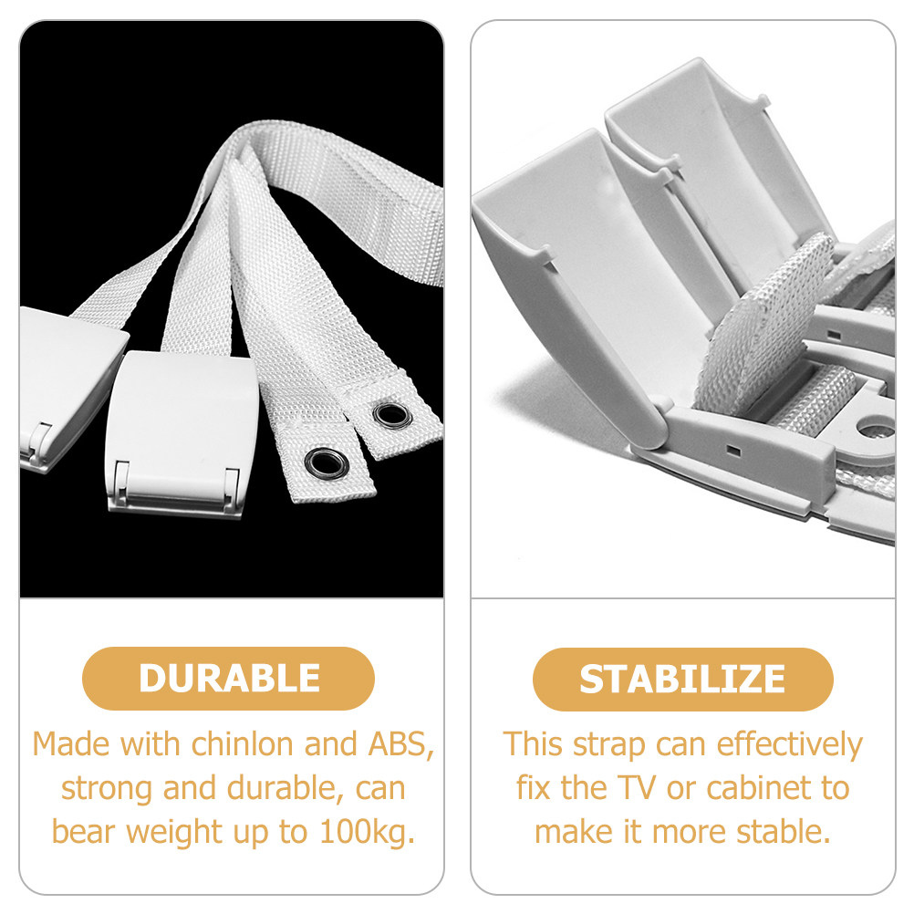 2Pcs Adjustable TV Strap Anti  - Earthquake Anchor Strap recension och pris
