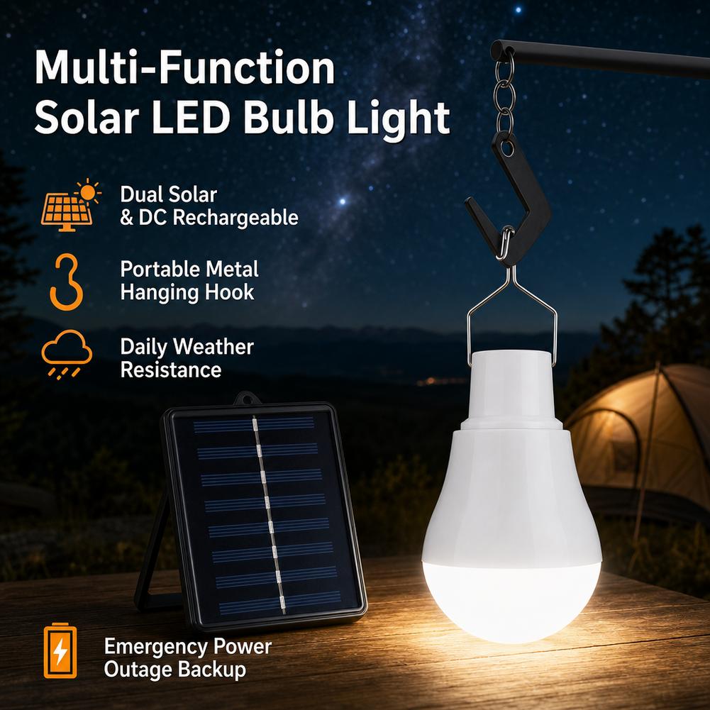Solar LED Light Bulb IP65 Wate - Power Outage Light recension och pris