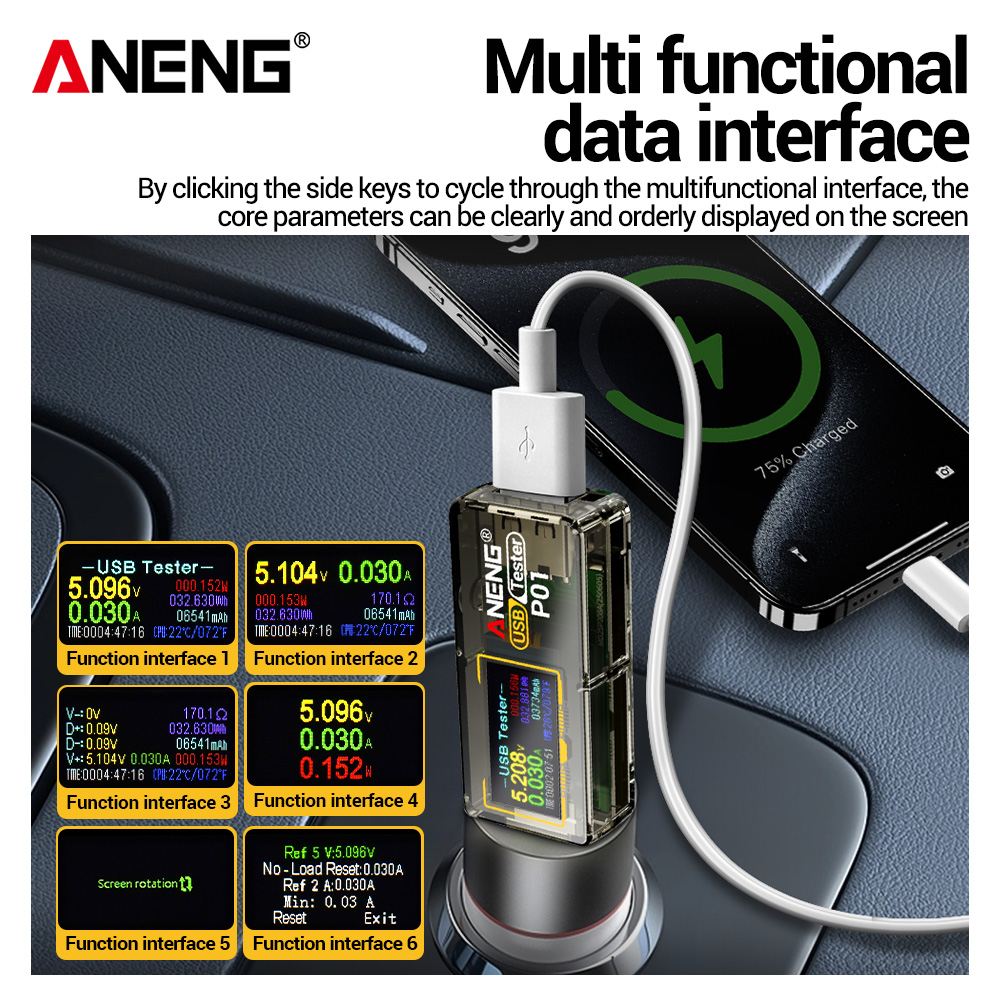 ANENG P01 USB Tester Voltmeter - Co Detector Plug recension och pris